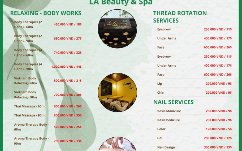 How much is a Vietnamese spa massage